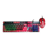 Kit Teclado Y Mouse Gamer  Retroiluminado Rgb Usb Keyboard 