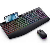 Teclado Y Mouse Inalámbricos Con Retroiluminación Rgb, 2.4g