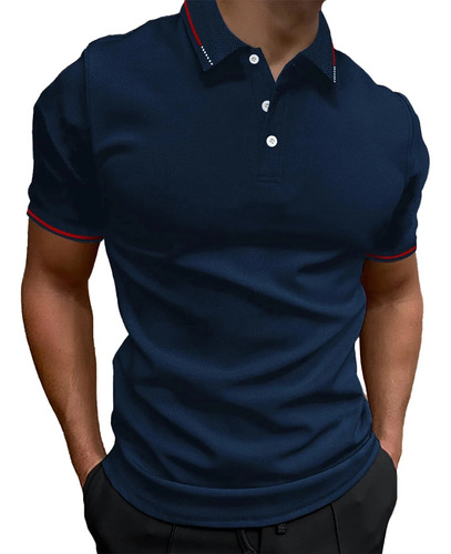 Playera De Hombre Solapa Camisa Polo Tenis Deportivo Casual