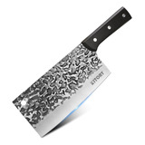 Cuchillo Hacha Chef Carnicero Acero Alto Carbono Hoja 17,5cm