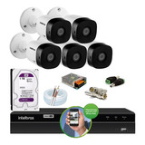 Kit Cftv 5 Câmeras Segurança Hd Intelbras Dvr Mhdx 1208