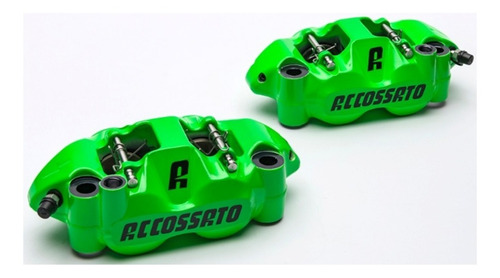 Pareja Calipers De Freno Radiales Monobloque Accossato 108mm