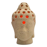 Lampara De Sal Del Himalaya Ceramica Cabeza Buda 