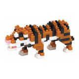 Juguete Para Armar Nanoblock Tigre De Bengala 160 Pz