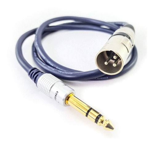 Cable De Audio Xlr Macho A Plug 1/4 Trs Balanceado 90cms