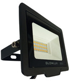 Proyector Reflector Eco Led 20w Luz Cálida Glowlux Color De La Carcasa Negro Color De La Luz Blanco Cálido