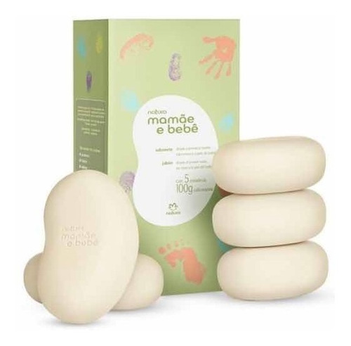 Natura Sabonete Barra Vegetal Mamãe Bebê 5x100g Cada