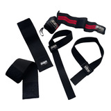 Straps Lifting + Muñequeras + Vendas Rodillas Gym Ssr Sport