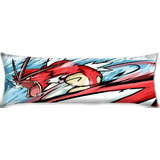 Cojin Almohada Larga Pokemon Gyarados Rojo Agua 35x100cm