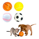 Pelota Juguete Anti Estress Goma Blanda Perro Gato 6cm