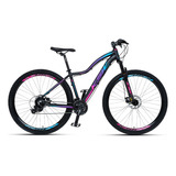 Bicicleta Mwza Aro 29 Ksw Alumínio 24 Vel Freio A Disco Mec Cor Preto/pink_azul Tamanho Do Quadro 15