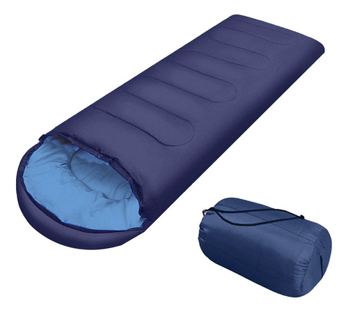 Bolsa De Dormir Camping Capucha Ajustable Cierre Lateral