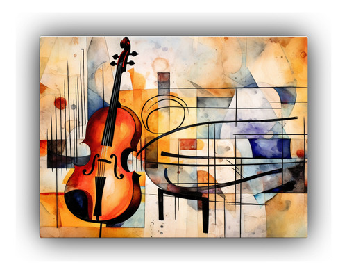 75x50cm Cuadros Decorativos Abstractos De Piano Y Violín En