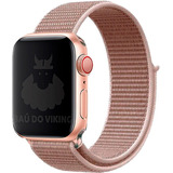 Pulseira Nylon Loop Sport Rosa-rose Compatível Com Apple Watch 42/44/45/49mm