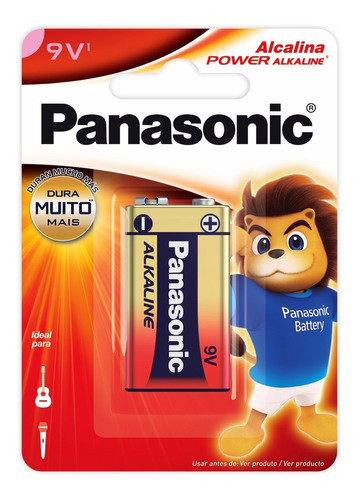 6 Baterias Alcalinas Panasonic 9v