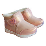 Botin Niña Rosada Velcro Bubble Gummers N° 18