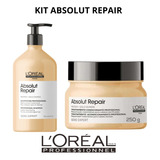 Kit Absolut Repair Loreal Shampoo 750ml + Máscara 250g
