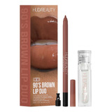 Huda Beauty 90s Brown Lip Liner And Lip Gloss Set