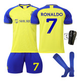 Jersey Al Nassr Cristiano Ronaldo 7 Uniforme Niños Calcetine