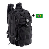 Mochila Militar Tática Tamanho Ideal 40 Litros Impermeável Cor Preto 40l Brasil