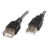 Cable Usb Extension Alargador Con Filtro M H 3 Metros Color Negro