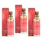 Kit 3 Perfume 521 Sexy Feminino Amakha Paris Bolso Bolsa