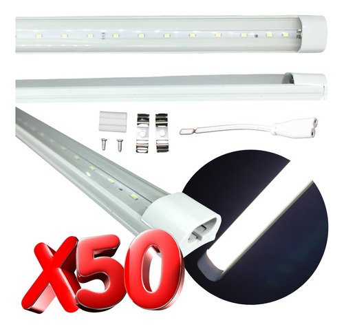 Paquete 50 Regletas Tira Led Tubo 18w , 1 18 M Gran Potencia