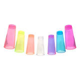 100 Vasos Tequilero Shot Caballito Plástico Colores Surtidos