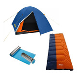 Combo Carpa Waterdog + 2 Bolsas Dormir + 2 Aislante Aluminiz