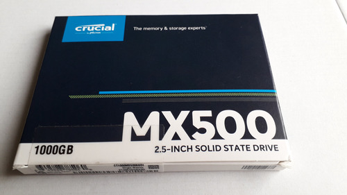 Disco Duro Sólido Crucial Mx500 1tb, Ct1000mx500ssd1