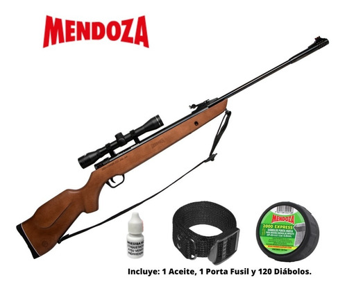 Rifle Rm-6000 Mendoza Magnum Alta Potencia Mira 4x32 5.5mm