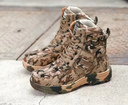 Botas Militares De Camuflaje Cálidas De Lana Gruesa Para Inv