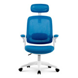 Cadeira De Escritório Ergonômica Azul Elements Astra