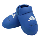 Protetor De Pé Para Caneleira adidas Karate Wkf Azul