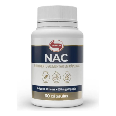 Suplemento alimentar Nac 60 Cápsulas Sem Sabor Vitafor | Frete grátis