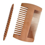 Cepillo/peine Profesional Madera Fortalece Barba Y Cabello Color Marrón Plano Genérica Peine Crecimiento Marrón 9cm De Diámetro