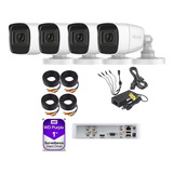 Kit Circuito Cerrado 4 Camaras Microfono 1080p 1 Tb Purple
