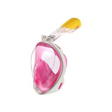 Mascara Snorkel Equipo Buceo Antiparra Full Face Para Go Pro Color Rosa Talle S-m