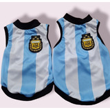 Camiseta De Argentina 3 Estrellas Para Mascotas Talle L