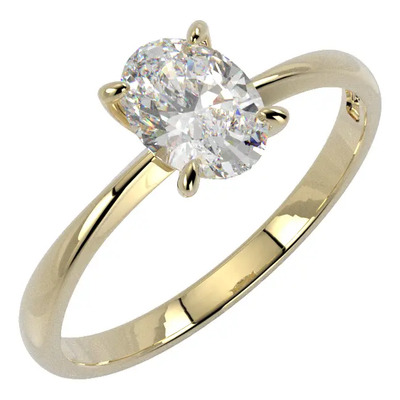 Anillo Compromiso Catedral Ovalado Moissanita 1ct Oro 10k | Meses sin interés
