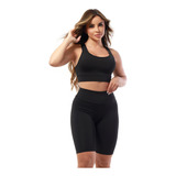 Conjunto Top E Bermuda Roupa Feminina P/ Academia Exercicios