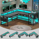 Sedeta L Shaped Gaming Desk Convertible 96 Home Office Desk