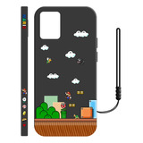 Funda De Silicona Para Motorola Diseño De Súper Bro + Correa