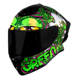 Casco Para Moto Integral Kov Buster  Verde Talla Large 