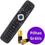 Controle Remoto Para Smart Tv Philips Universal + Pilhas