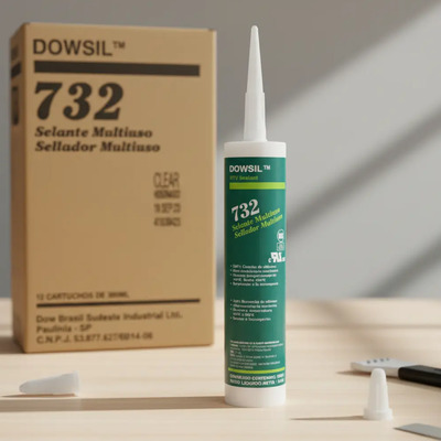 Silicone Dowsil 732 Rtv - Incolor - 300ml - Caixa Com 12 Un.