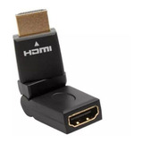 Adaptador Hdmi 360º  Pára Cabo Hdmi 2.0 Oex Preto Ad100