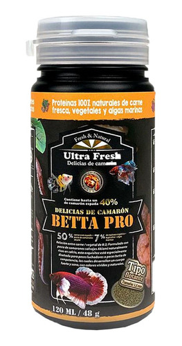 Alimento Betta Pro 48 Gr Delicias De Camaron Ultrafresh Azoo