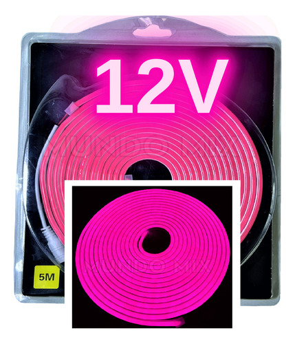 05mts Mangueira Led Neon 12v 6x12mm Corte 2,5cm Auto Brilho