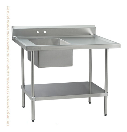 Mesa De Trabajo C/tarja Acero Inox International Melt1i1200